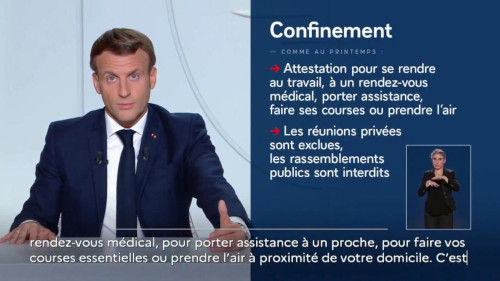 Confinement Macron 500